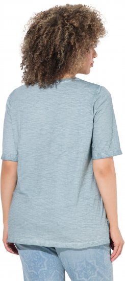 Ulla Popken Paisley Short Sleeve Graphic Tee Light Moss Green - Trükitud/pildiga T-särgid naistele - 