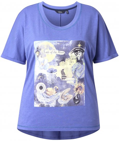 Ulla Popken Lady Of The Moon Short Sleeve Graphic Tee Lavender - Trükitud/pildiga T-särgid naistele - 