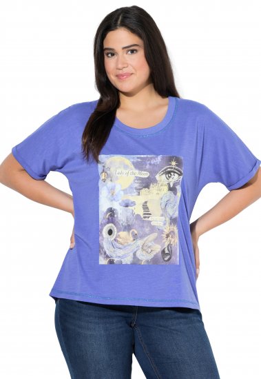 Ulla Popken Lady Of The Moon Short Sleeve Graphic Tee Lavender - Trükitud/pildiga T-särgid naistele - 