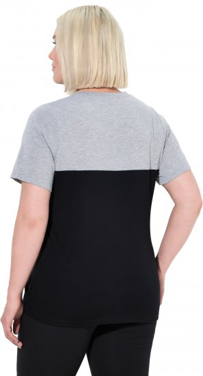 Ulla Popken Nostalgic Escape Performance T-Shirt Black - Trükitud/pildiga T-särgid naistele - 