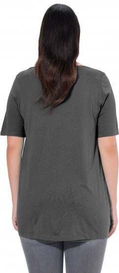 Ulla Popken Essential Front Pleat Tee Graphite Grey - T-särgid - 