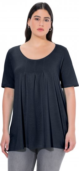 Ulla Popken Essential Front Pleat Tee Navy Blue - T-särgid - 