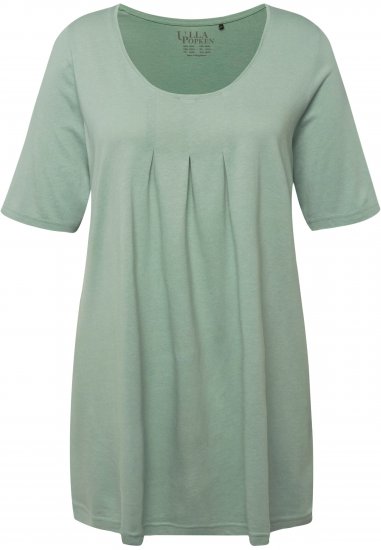 Ulla Popken Essential Front Pleat Tee Light Moss Green - T-särgid - 
