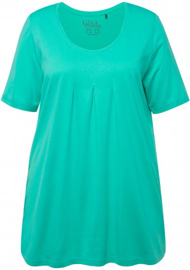 Ulla Popken Essential Front Pleat Tee Turquoise Green - T-särgid - 