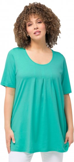 Ulla Popken Essential Front Pleat Tee Turquoise Green - T-särgid - 