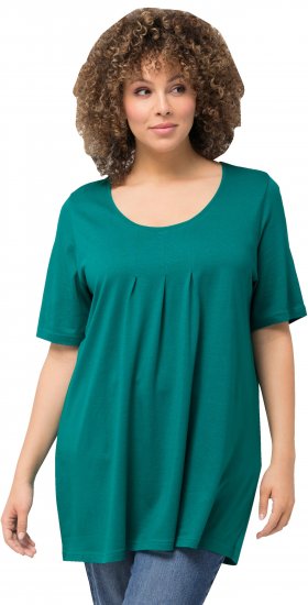 Ulla Popken Essential Front Pleat Tee Dark Emerald - T-särgid - 