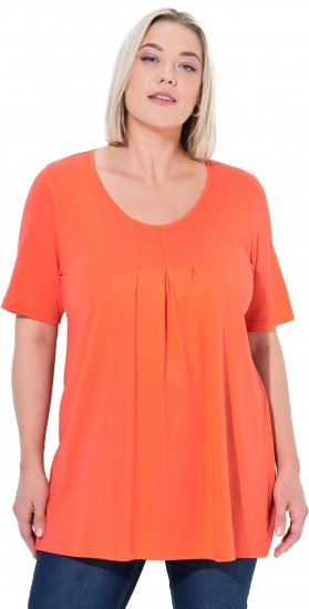 Ulla Popken Essential Front Pleat Tee Pink Coral - T-särgid - 