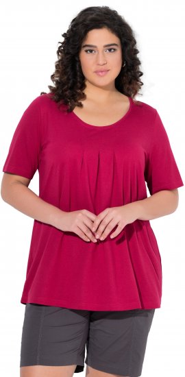 Ulla Popken Essential Front Pleat Tee Dark Raspberry - T-särgid - 