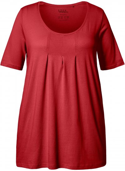Ulla Popken Essential Front Pleat Tee Poppy - T-särgid - 