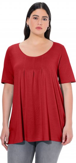 Ulla Popken Essential Front Pleat Tee Poppy - T-särgid - 