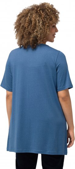 Ulla Popken Essential Front Pleat Tee Denim Blue - T-särgid - 