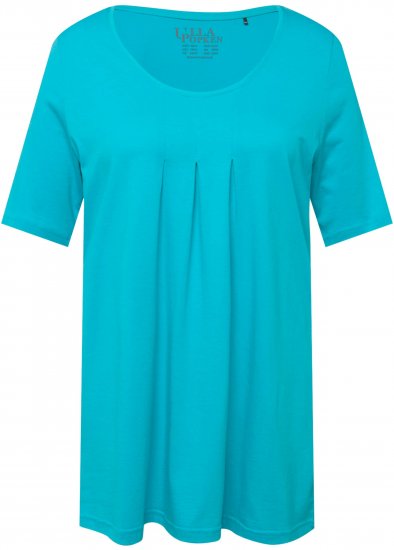 Ulla Popken Essential Front Pleat Tee Deep Aqua - T-särgid - 