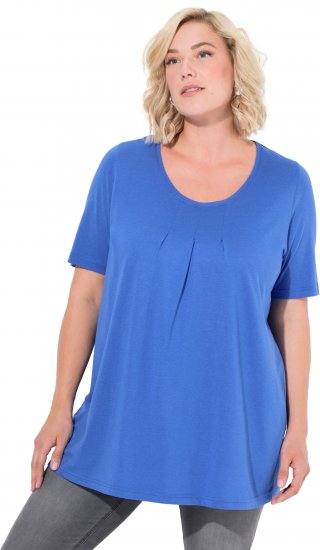 Ulla Popken Essential Front Pleat Tee Peacock Blue - T-särgid - 
