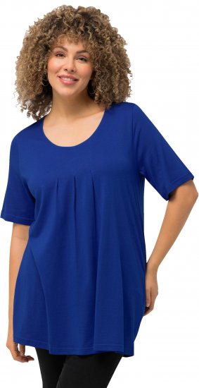 Ulla Popken Essential Front Pleat Tee Cobalt Blue - T-särgid - 