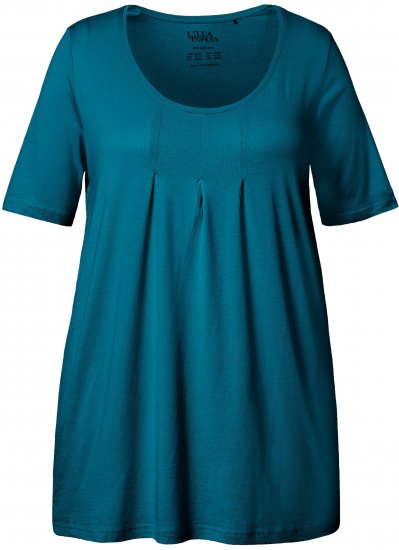 Ulla Popken Essential Front Pleat Tee Cerulean - T-särgid - 