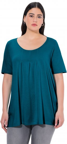 Ulla Popken Essential Front Pleat Tee Cerulean - T-särgid - 
