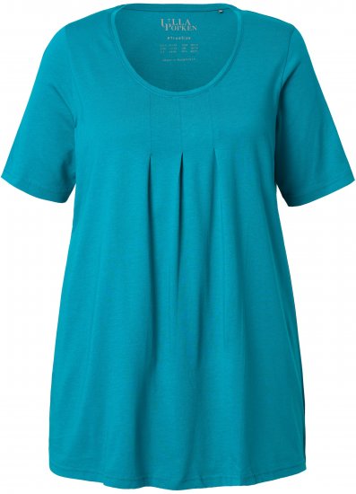 Ulla Popken Essential Front Pleat Tee Teal - T-särgid - 