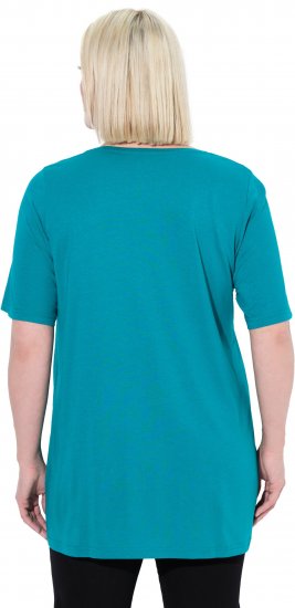 Ulla Popken Essential Front Pleat Tee Teal - T-särgid - 