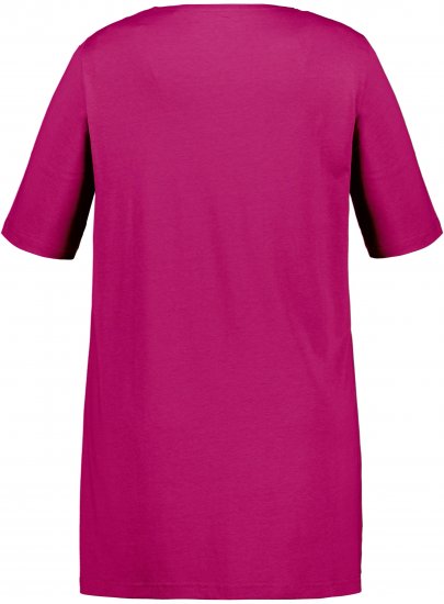 Ulla Popken Essential Front Pleat Tee Magnolia Red - T-särgid - 