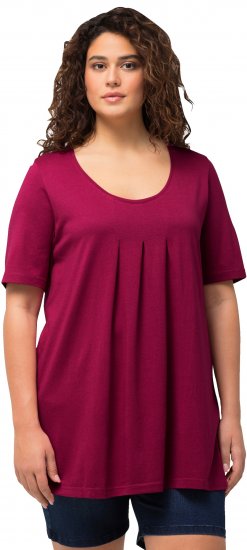 Ulla Popken Essential Front Pleat Tee Magnolia Red - T-särgid - 