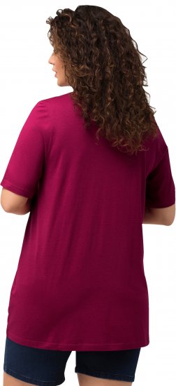 Ulla Popken Essential Front Pleat Tee Magnolia Red - T-särgid - 