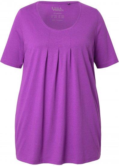 Ulla Popken Essential Front Pleat Tee Purple - T-särgid - 