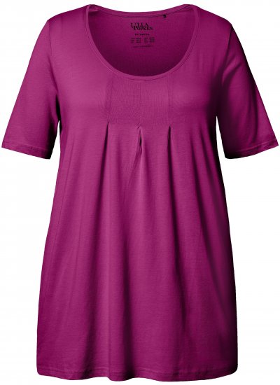 Ulla Popken Essential Front Pleat Tee Berry - T-särgid - 