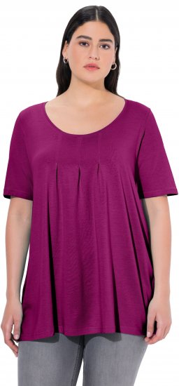 Ulla Popken Essential Front Pleat Tee Berry - T-särgid - 