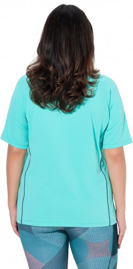 Ulla Popken Piping Accent Functional UVP 50+ Stretch Knit Top Aqua Green - T-särgid - 