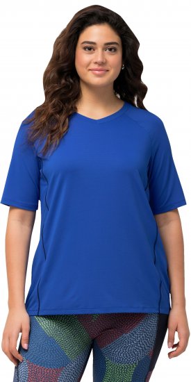 Ulla Popken Piping Accent Functional UVP 50+ Stretch Knit Top Royal Blue - T-särgid - 