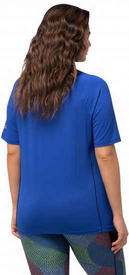 Ulla Popken Piping Accent Functional UVP 50+ Stretch Knit Top Royal Blue - T-särgid - 