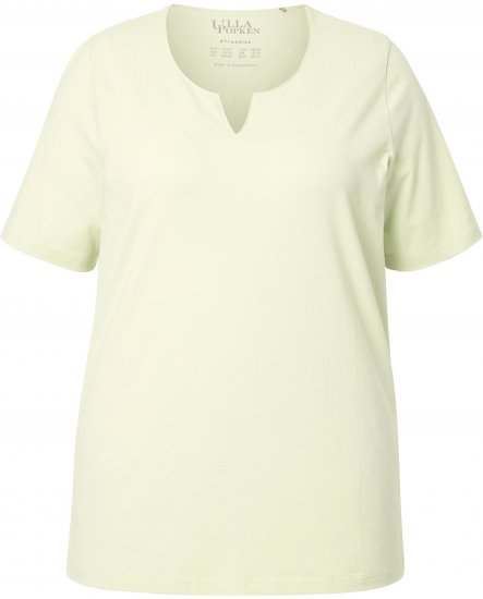 Ulla Popken Essential Notch Neck Stretch Tee Pistachio - T-särgid - 