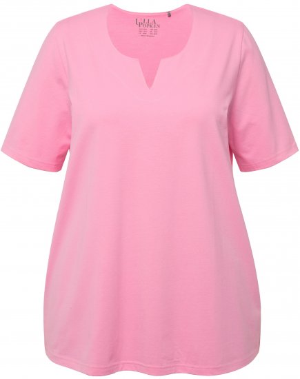 Ulla Popken Essential Notch Neck Stretch Tee Light Pink - T-särgid - 