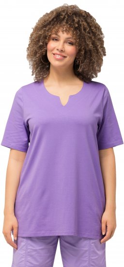Ulla Popken Essential Notch Neck Stretch Tee Pale Lilac - T-särgid - 