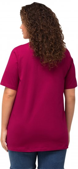 Ulla Popken Essential Notch Neck Stretch Tee Magnolia Red - T-särgid - 
