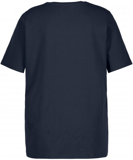 Ulla Popken Essential Round Neck Stretch Tee Navy Blue - T-särgid - 