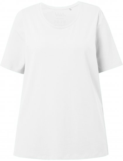 Ulla Popken Essential Round Neck Stretch Tee Snow White - T-särgid - 