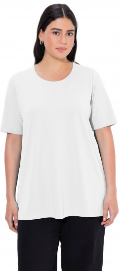 Ulla Popken Essential Round Neck Stretch Tee Snow White - T-särgid - 