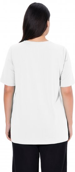 Ulla Popken Essential Round Neck Stretch Tee Snow White - T-särgid - 