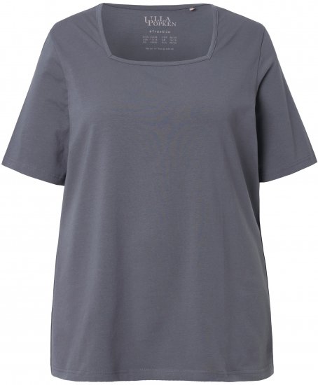 Ulla Popken Essential Square Neck Stretch Tee Graphite Grey - T-särgid - 