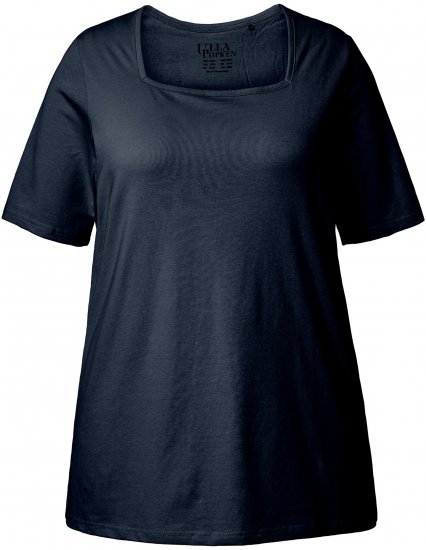 Ulla Popken Essential Square Neck Stretch Tee Navy Blue - T-särgid - 