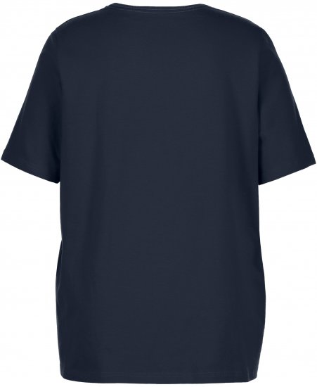 Ulla Popken Essential Square Neck Stretch Tee Navy Blue - T-särgid - 