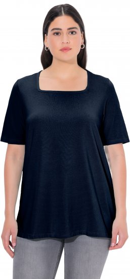 Ulla Popken Essential Square Neck Stretch Tee Navy Blue - T-särgid - 