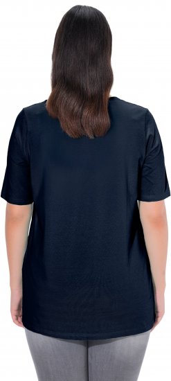 Ulla Popken Essential Square Neck Stretch Tee Navy Blue - T-särgid - 