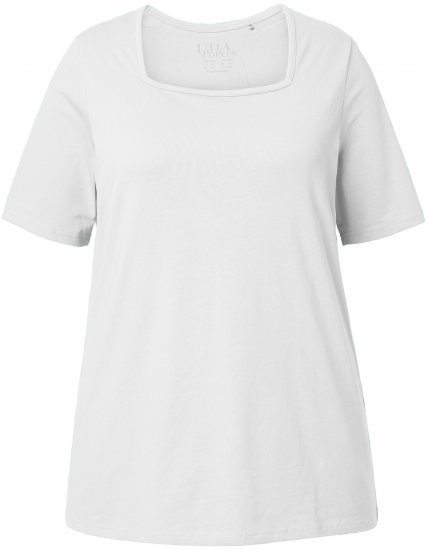 Ulla Popken Essential Square Neck Stretch Tee Snow White - T-särgid - 