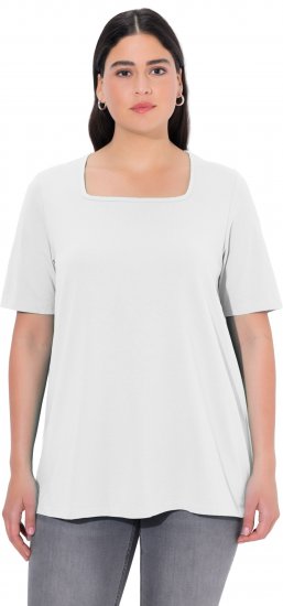 Ulla Popken Essential Square Neck Stretch Tee Snow White - T-särgid - 