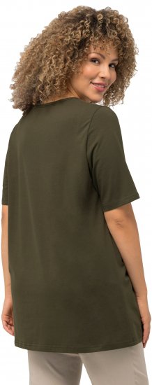 Ulla Popken Essential Square Neck Stretch Tee Forest Green - T-särgid - 