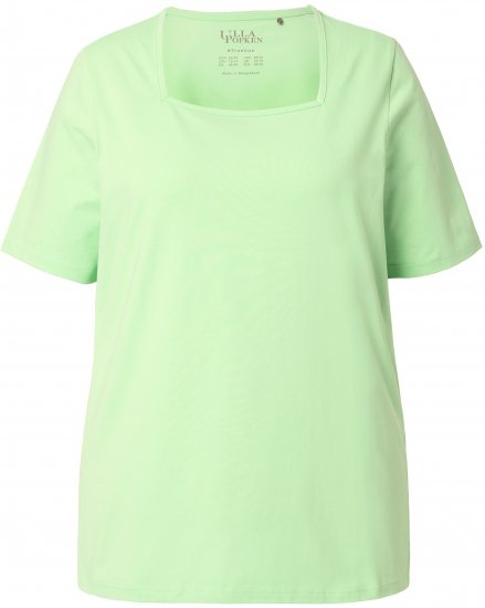 Ulla Popken Essential Square Neck Stretch Tee Light Green - T-särgid - 