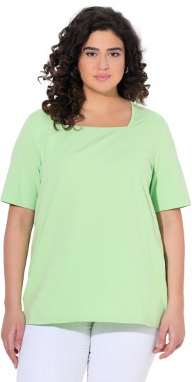 Ulla Popken Essential Square Neck Stretch Tee Light Green - T-särgid - 