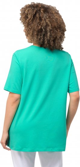 Ulla Popken Essential Square Neck Stretch Tee Turquoise Green - T-särgid - 
